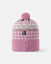 Gorro Reima Moomin Flinga para bebés, gris y rosa – Vista lateral de la foto de producto