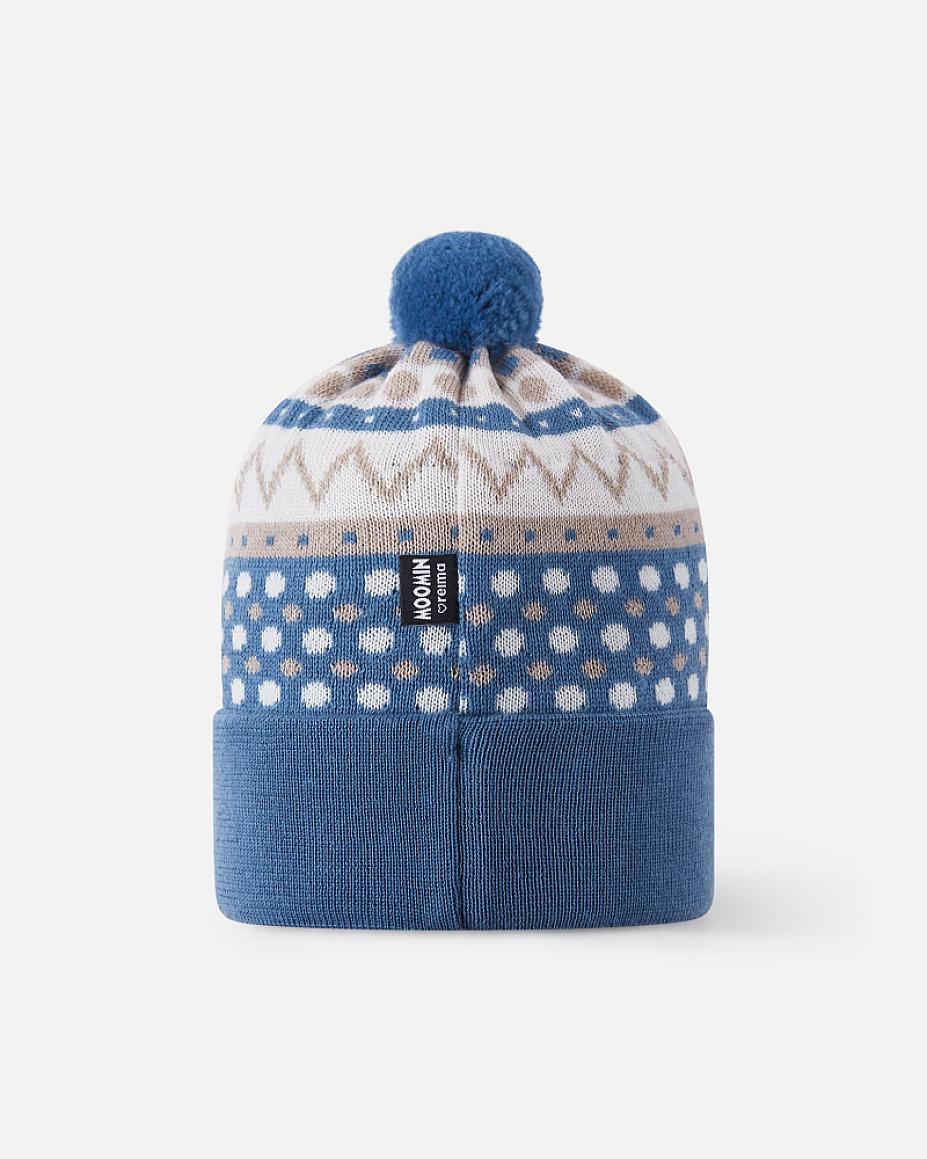 Gorro Reima Moomin Flinga para niños pequeños, color Blue Ocean – Vista lateral del packshot