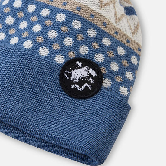 Gorro Reima Moomin Flinga para niños pequeños, color Blue Ocean – Foto del producto (parte trasera)