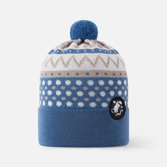 Gorro Reima Moomin Flinga para niños pequeños, color Blue Ocean – Foto del producto (parte delantera)