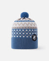 Gorro Reima Moomin Flinga para niños pequeños, color Blue Ocean – Foto del producto (parte delantera)