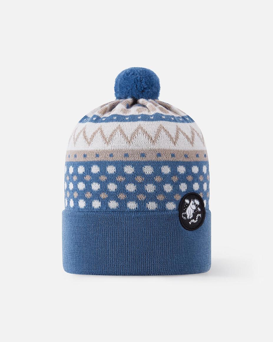Gorro Reima Moomin Flinga para niños pequeños, color Blue Ocean – Foto del producto (parte delantera)