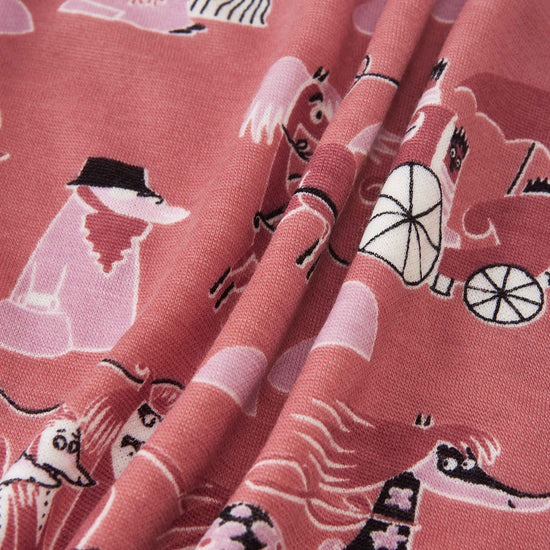 Ensemble de sous-vêtements fonctionnels Reima Moomin Trivsam pour tout-petits, rose poudré – Photo en studio