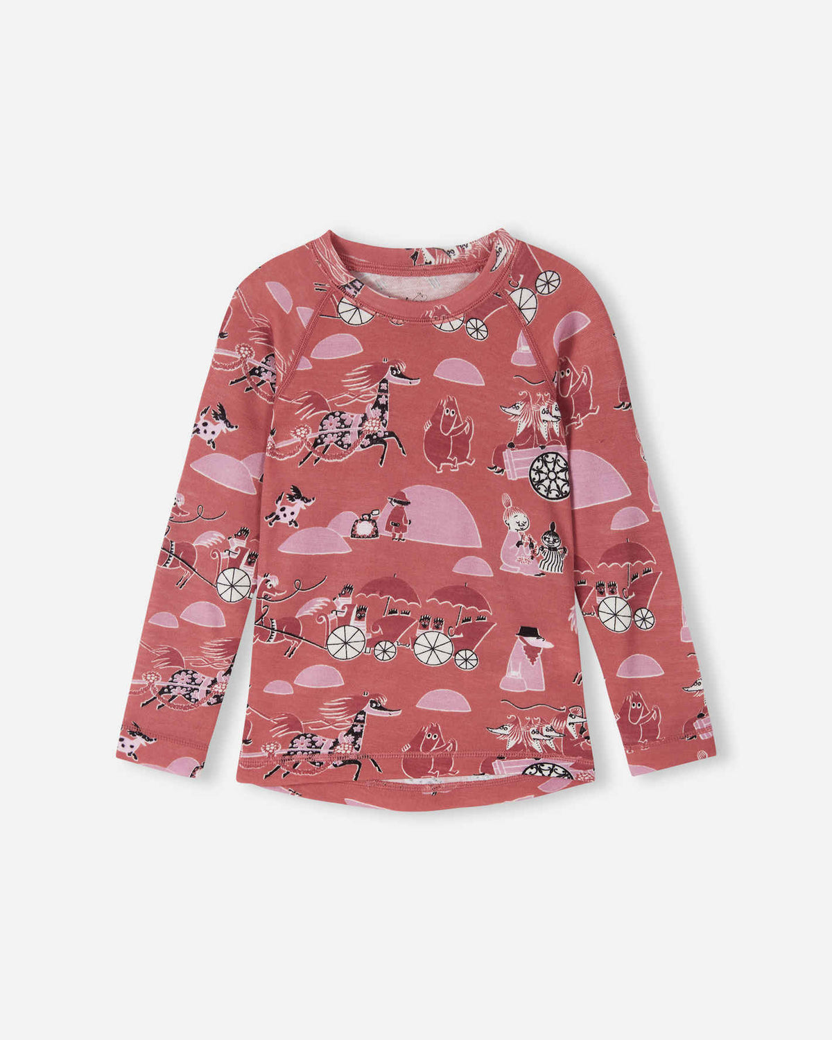 Ensemble de sous-vêtements techniques Reima Moomin Trivsam pour tout-petits, rose poudré – Détails du produit