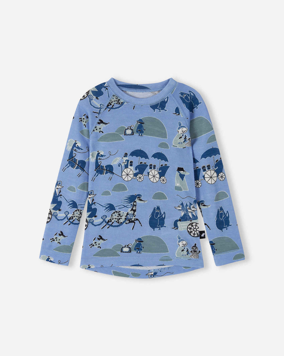 Ensemble de sous-vêtements fonctionnels Reima Moomin Trivsam pour tout-petits, couleur Airy Blue – Détails du produit