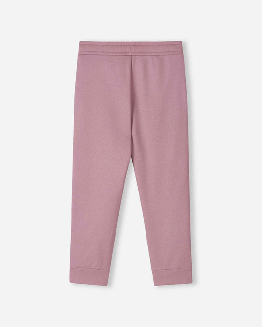Reima Nasta Fleece Joggers for Kids, Gray and Pink – Back View