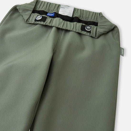 Pantalones softshell Reima Oikotie para niños – Verde grisáceo