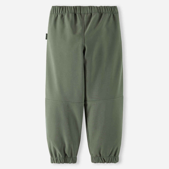 Pantalones softshell Reima Oikotie para niños – Verde grisáceo