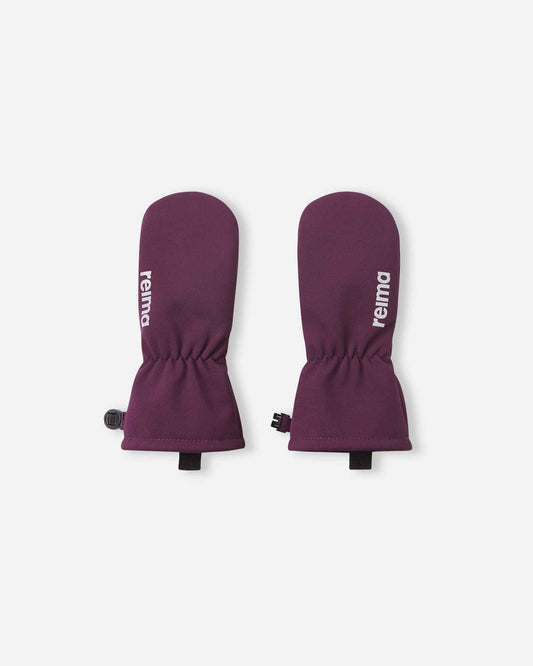 Reima Osaten Softshell Mittens for Kids, Deep Purple – Product Shot