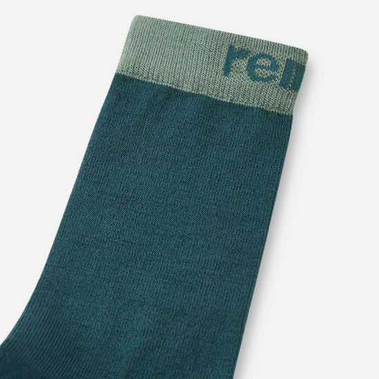 Reima Parit wollen sokken voor kinderen, set van 2, Dark Teal – Materiaaldetails