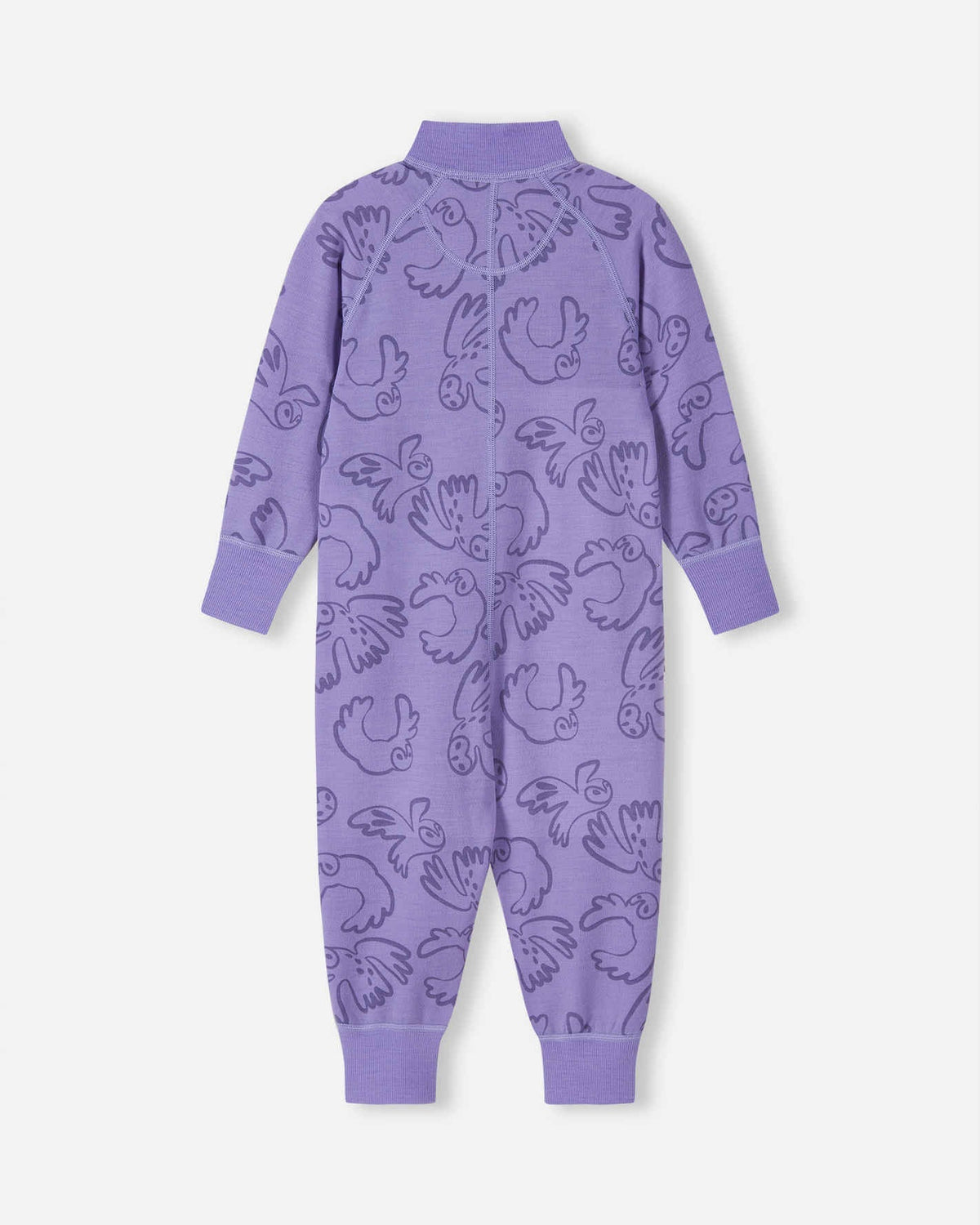 Combinaison en laine mérinos Reima Parvin pour enfants – Blooming Lilac