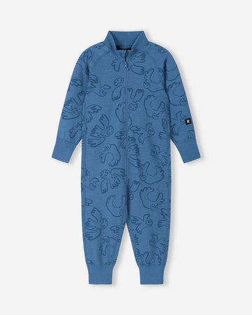 Combinaison en laine mérinos Reima Parvin pour enfants – Blue Ocean