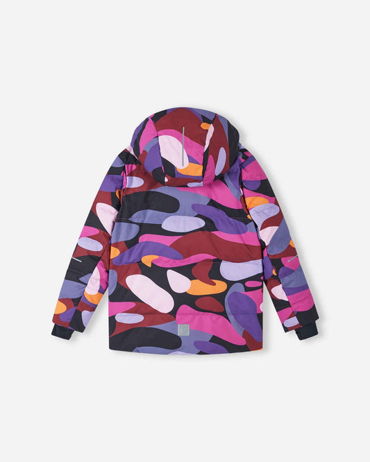 Reima Ranua All-Over-Print Daunenjacke Kinder in Fucshia – Produktbild 3