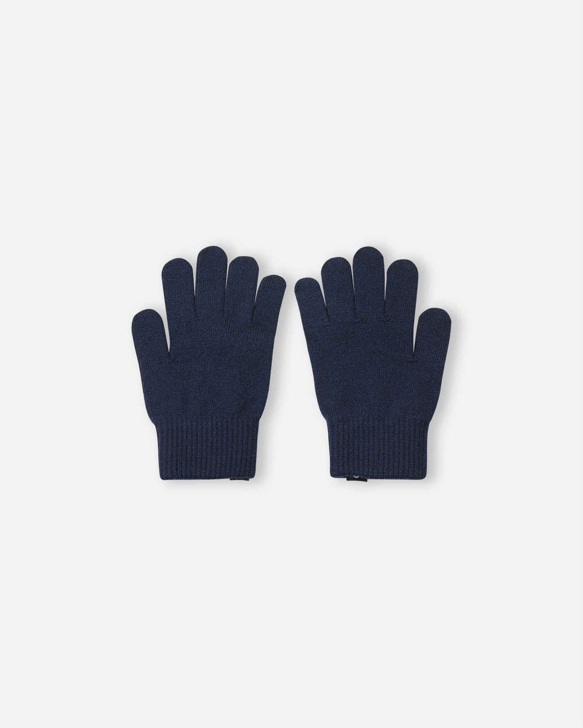 Guantes de merino con dedos Reima Sormin para niños, color azul marino – Foto del producto (parte trasera)