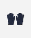 Guantes de merino con dedos Reima Sormin para niños, color azul marino – Foto del producto (parte delantera)