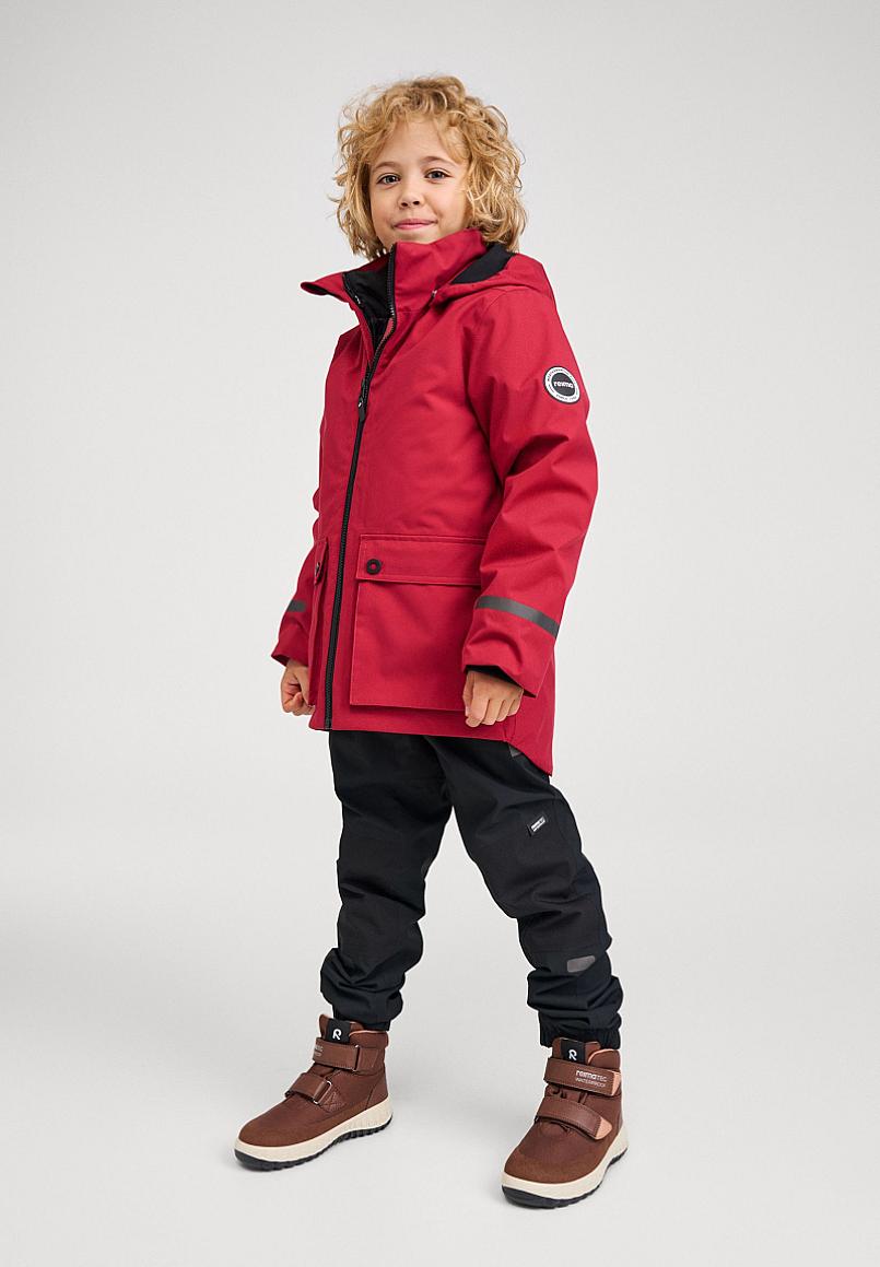 Giacca invernale Reima Syddi ReimaTec 3 in 1 per bambini, colore Cranberry – Foto del retro
