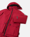 Giacca invernale Reima Syddi ReimaTec 3 in 1 per bambini, colore Cranberry – Vista Packshot 3
