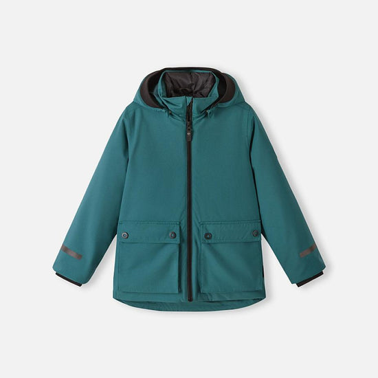 Giacca invernale Reima Syddi ReimaTec 3 in 1 per bambini, colore Dark Teal – Foto del prodotto (lato anteriore)