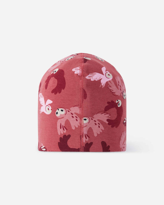 Reima Tanssi Reversible Beanie for Kids, Red Clay – Packshot 2