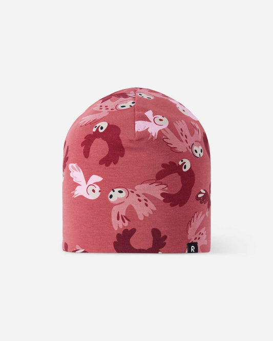 Reima Tanssi Reversible Beanie for Kids, Red Clay – Product Shot 1