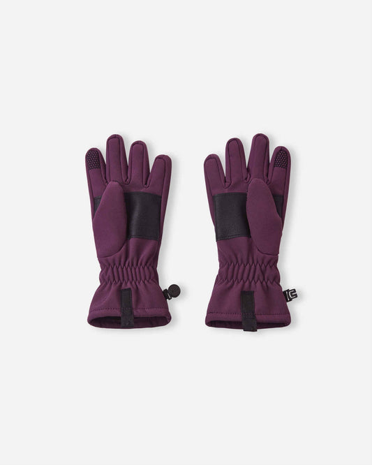 Reima Tehden Softshell Gloves for Kids, Deep Purple – Packshot 2