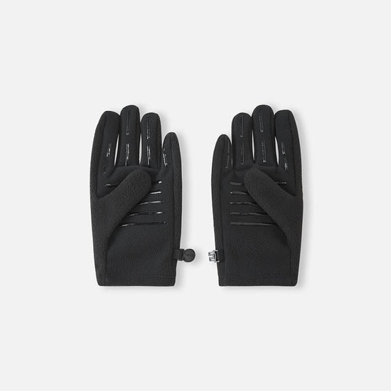 Reima Tuuleen Fleece Gloves for Kids, Black—View of the Palm