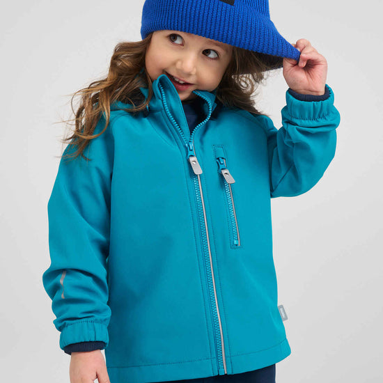 Chaqueta softshell Reima Vantti para niños – Azul acuático