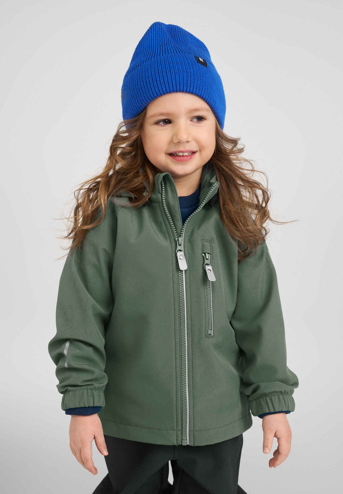 Chaqueta softshell Reima Vantti para niños – Verde tomillo