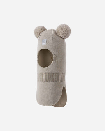 Reima Vekkuli Children's Beanie, Earthy Beige – Front View
