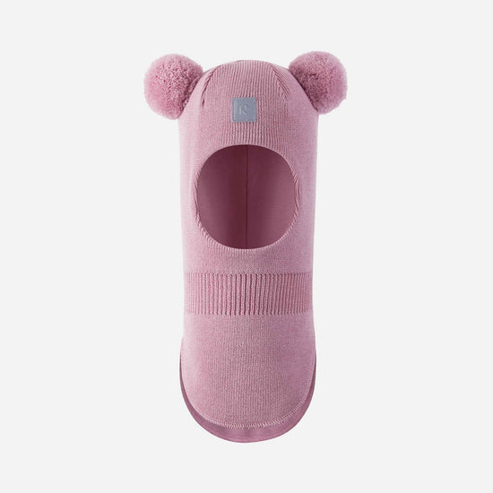 Reima Vekkuli Beanie for Kids, Gray and Pink – Front View