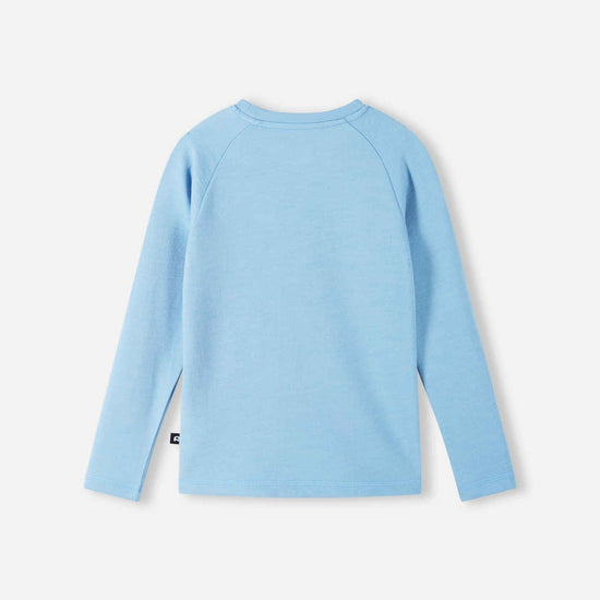 Maglietta a maniche lunghe in merino e lyocell Reima Viisas per bambini – Cloudy Blue – Immagine 2