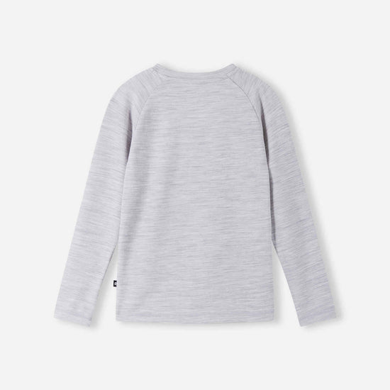 Maglietta a maniche lunghe Reima Viisas in merino e lyocell per bambini – Grigio melange – Immagine 2