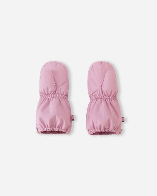 Manoplas de invierno Reima Villatassu para niños pequeños, gris y rosa – Foto del producto (parte trasera)