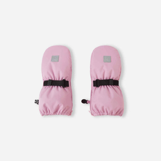 Manoplas de invierno Reima Villatassu para niños pequeños, gris y rosa – Foto del producto (parte delantera)
