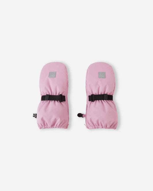 Manoplas de invierno Reima Villatassu para niños pequeños, gris y rosa – Foto del producto (parte delantera)
