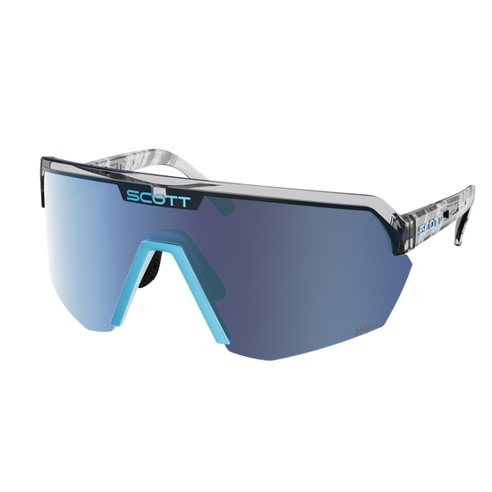 SCOTT Sport Shield – Black - Neon Blue - AMP Beryl Blue Chrome S3