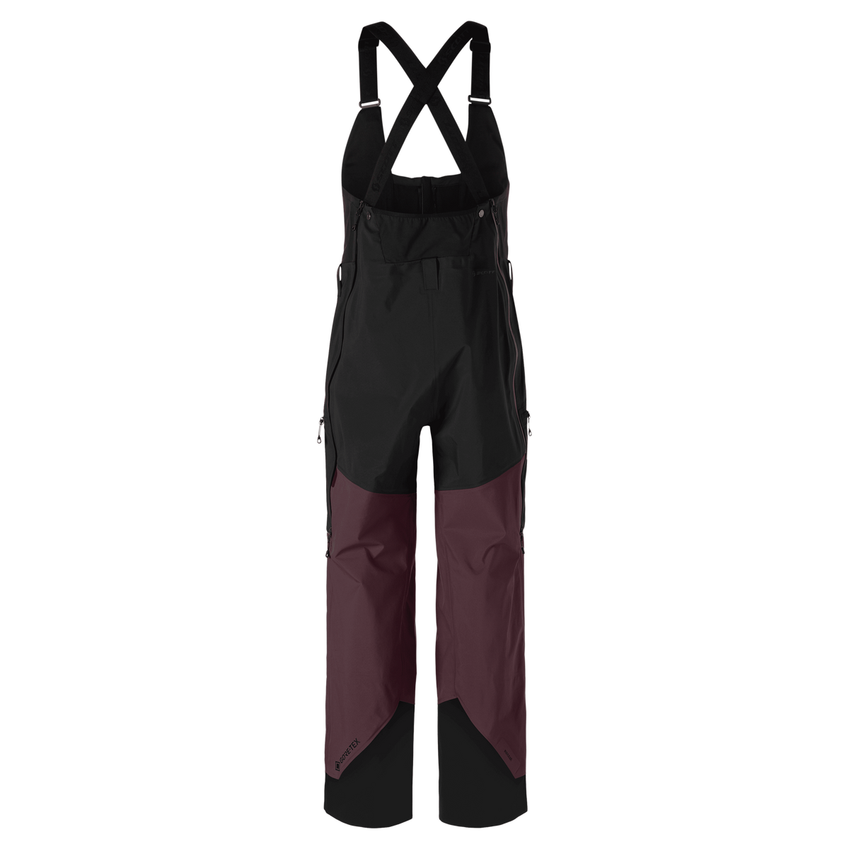 SCOTT Vertic GORE-TEX 3L Wintersporthose Unisex Black / Cocoa Red Rückansicht