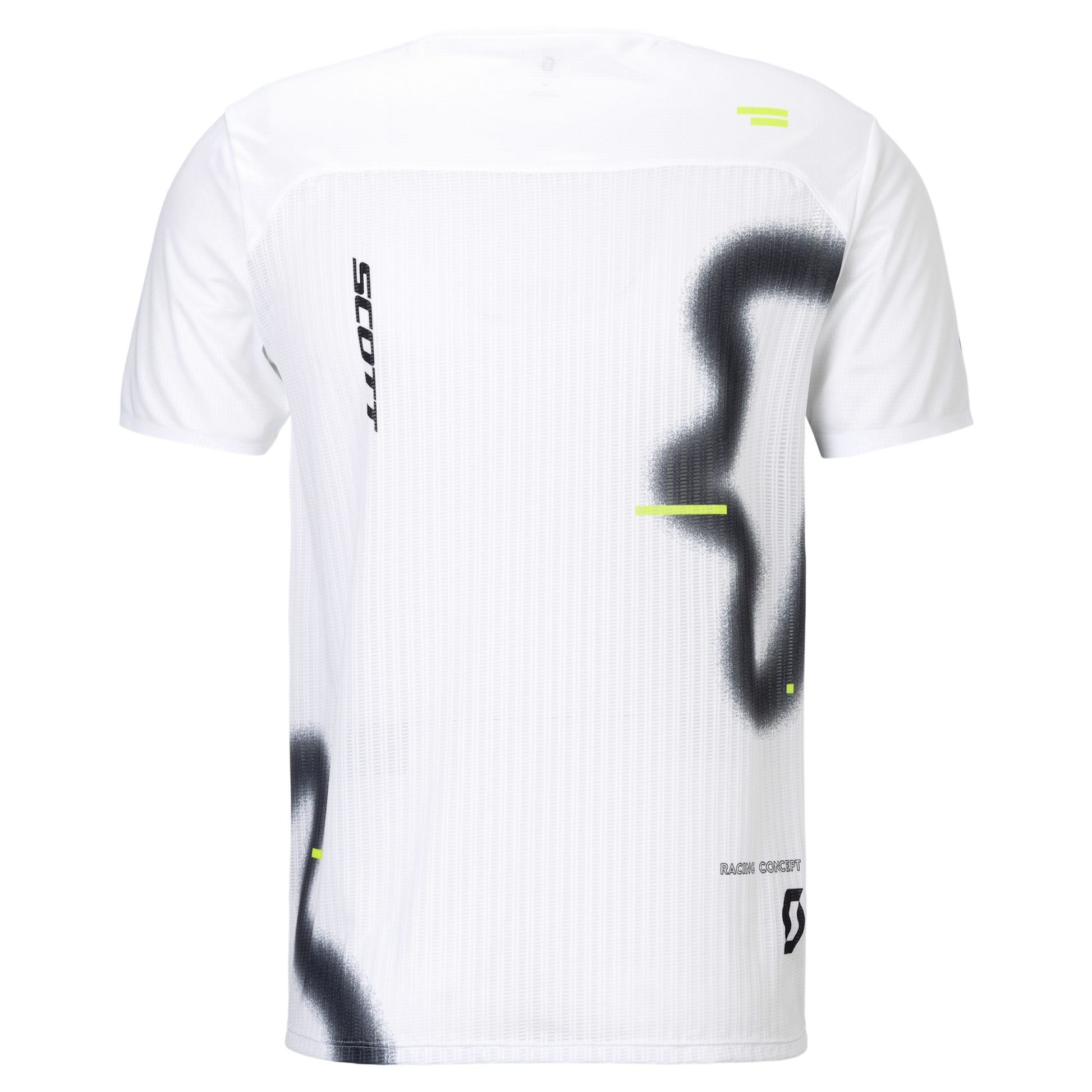 Maglietta a maniche corte SCOTT RC Run da uomo, bianco/nero – Vista posteriore