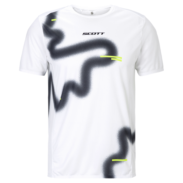 SCOTT RC Run Men's Short-Sleeve Shirt, white/black – Product Shot