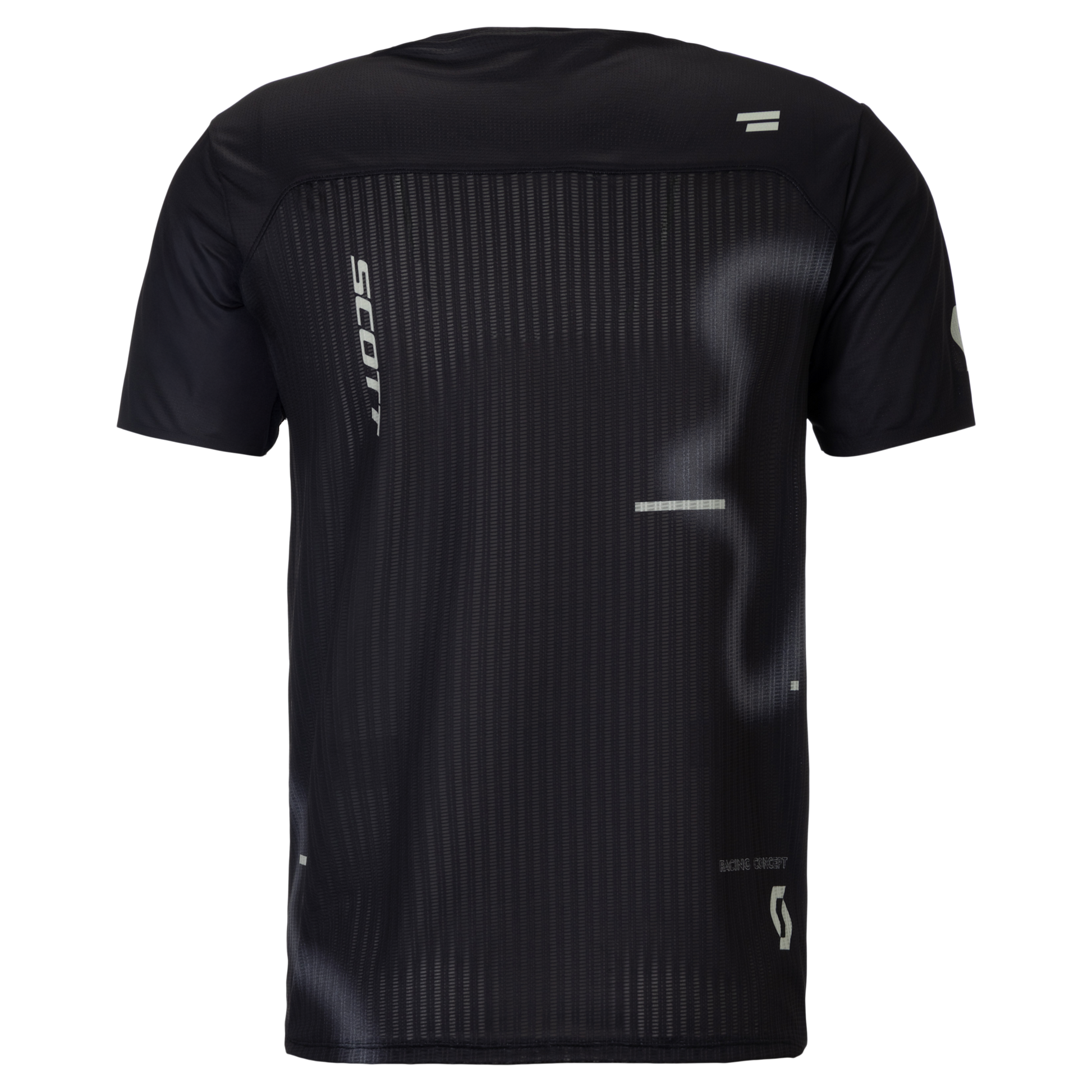Maglietta a maniche corte SCOTT RC Run da uomo, nera/grigio spray – Vista posteriore