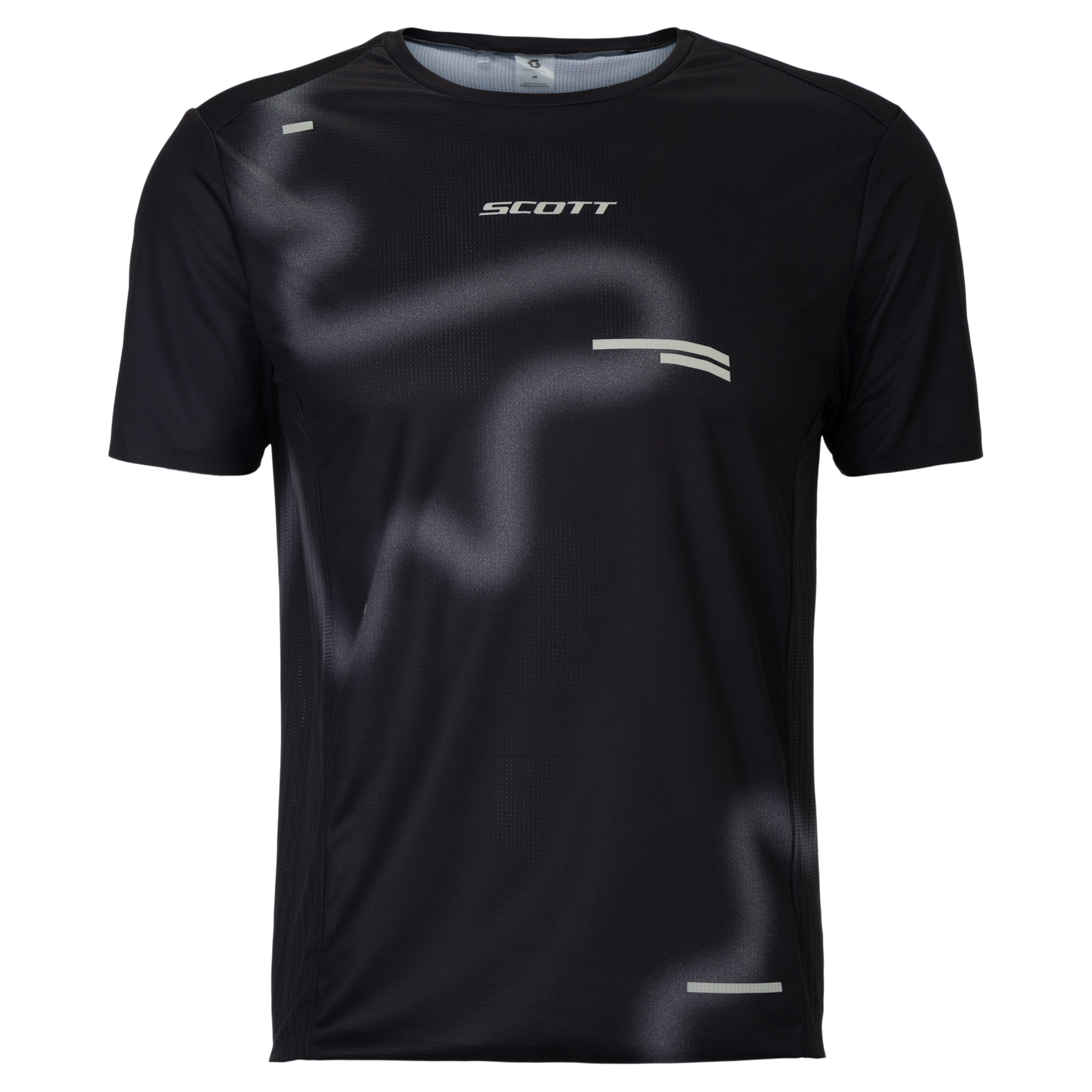 Maglietta a maniche corte SCOTT RC Run da uomo nera/grigio spray – Packshot