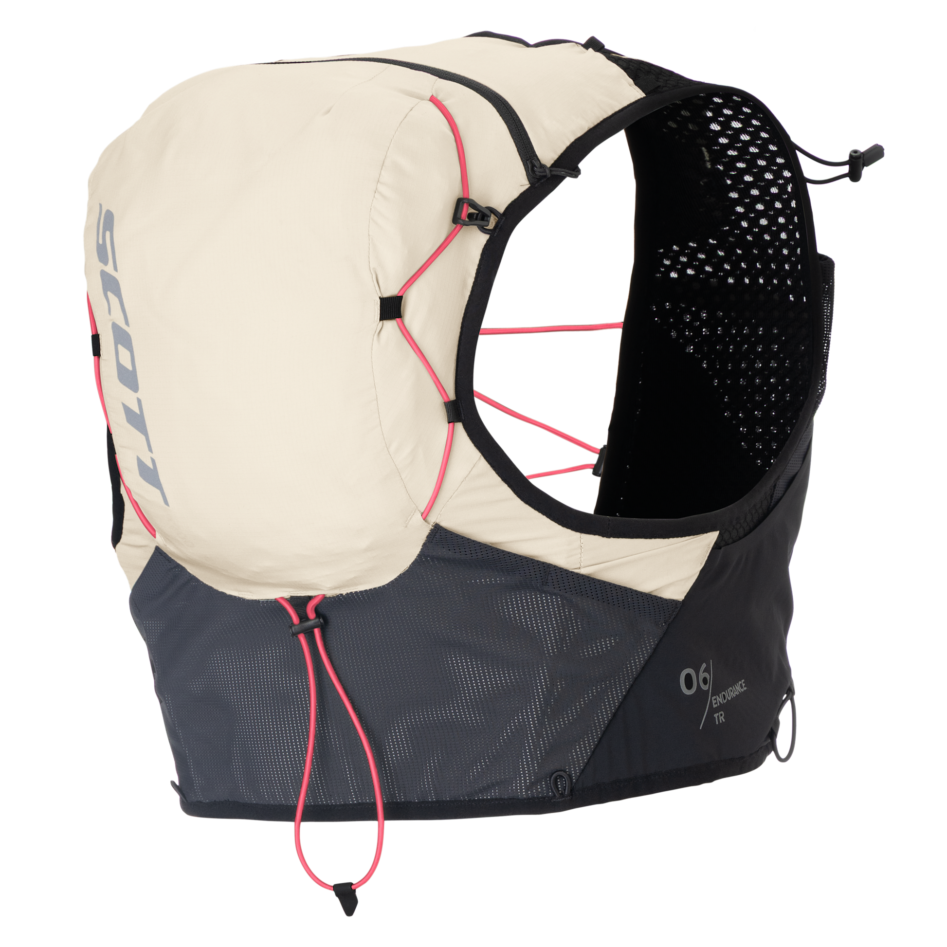 Zaino da trail running SCOTT Endurance TR' 6, bianco cotone/nero – Packshot