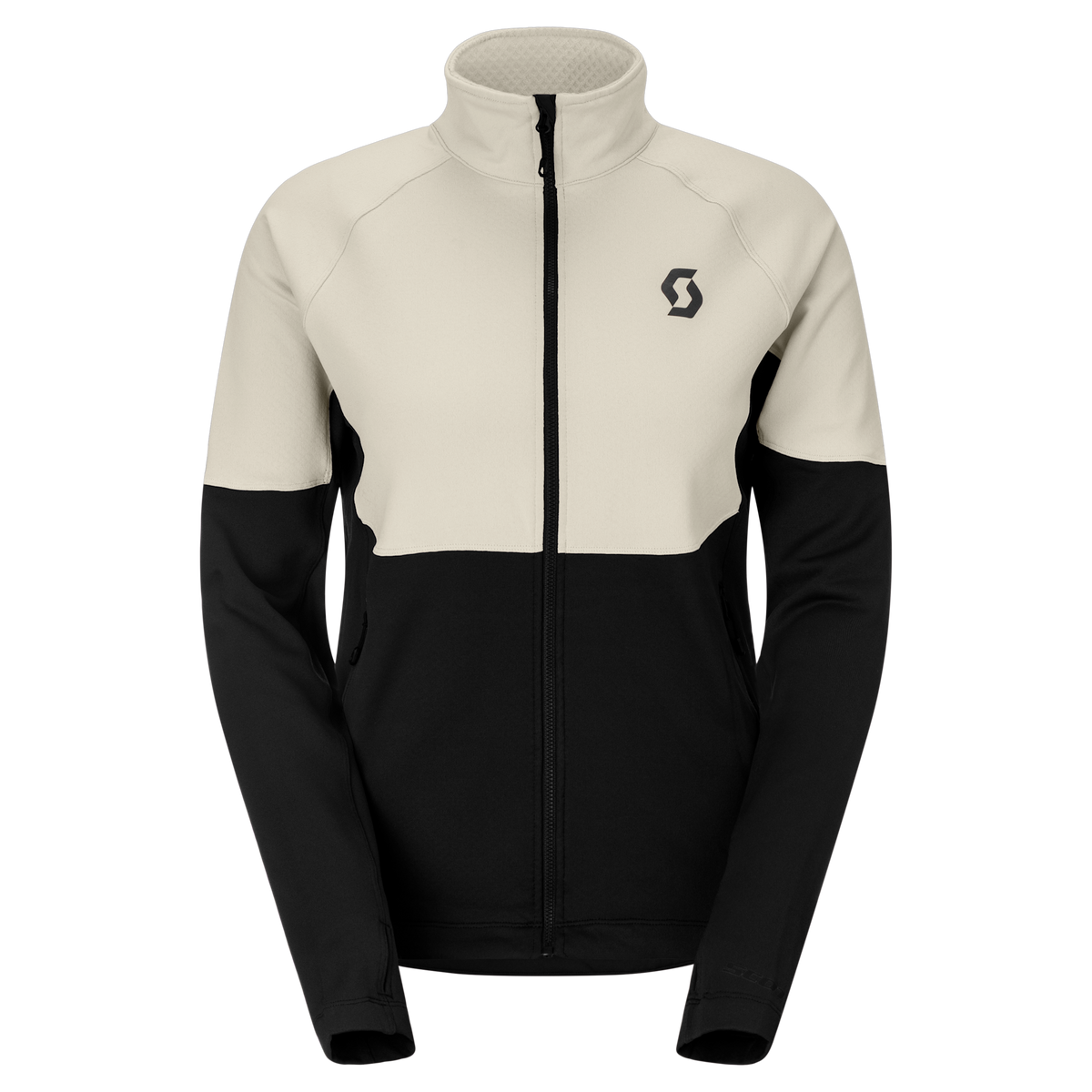 SCOTT Defined Mid Fleecejacke Damen Latte Beige/Black Vorderansicht