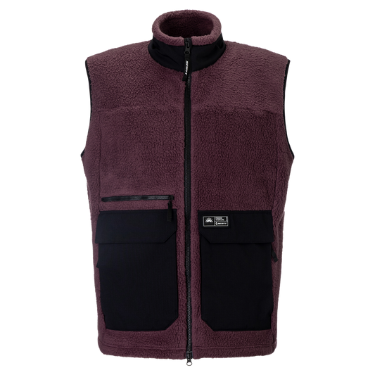 SCOTT Escape Heritage Pile Fleeceweste Herren Cocoa Red/Black Vorderansicht