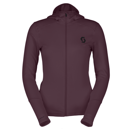 SCOTT Defined Light Hoody Damen – Cocoa Red vorne