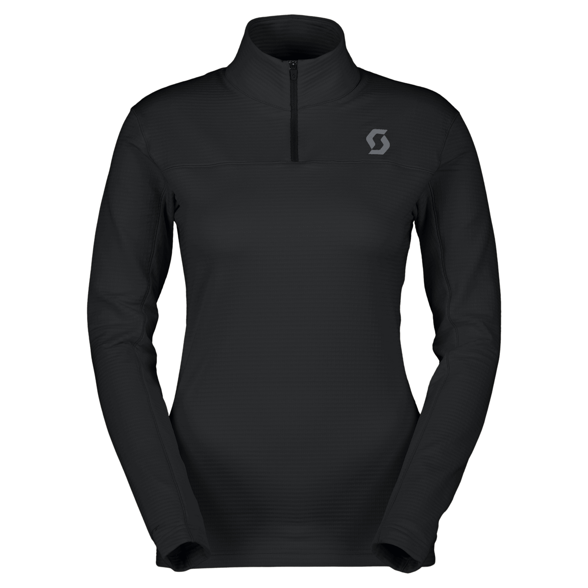 SCOTT Defined Light midlayer-trui voor dames – Zwart – Vooraanzicht