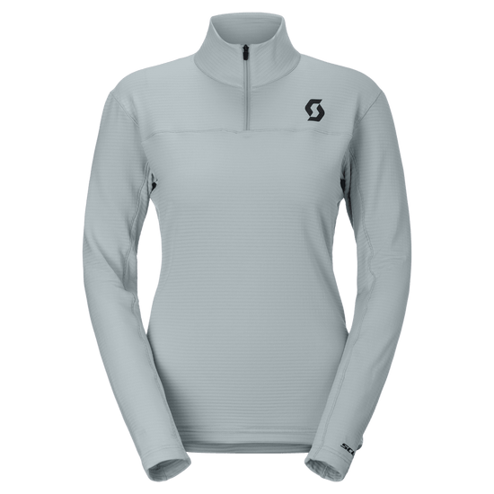 SCOTT Defined Light midlayer-trui voor dames – Mist Blue – Vooraanzicht