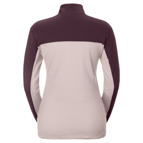 SCOTT Defined Light midlayer-trui voor dames – Wax Pink - Cocoa Red – Achterkant