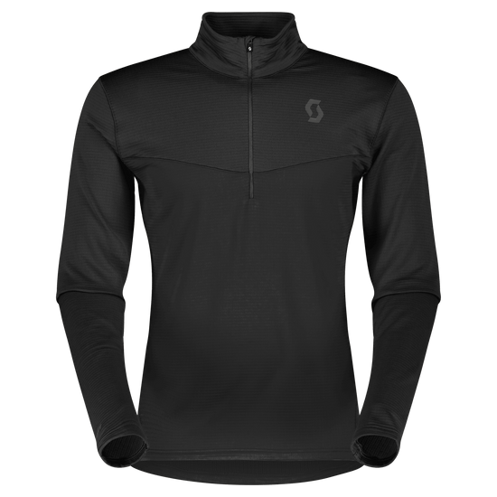 Maglione SCOTT Defined Light Midlayer da uomo - Nero (parte anteriore) su PeakStyle