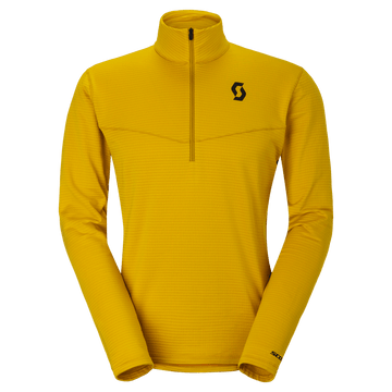 Maglione SCOTT Defined Light Midlayer da uomo - Sundial Yellow (parte anteriore) su PeakStyle